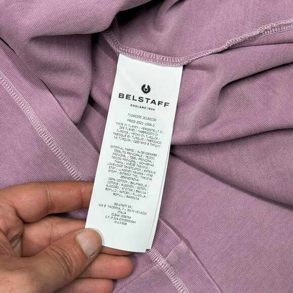 NWOT Belstaff Pink TShirt Chest Pocket 100% Cotton Short Sleeve XXL - Picture 7 of 7